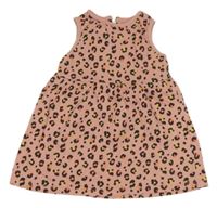 Růžové vzorované bavlněné šaty F&F