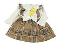 Nové - Bílo-kostkované šaty s volánky Shein