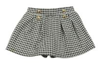 Bílo-černé kostkované vzorované sukňové kraťasy River Island