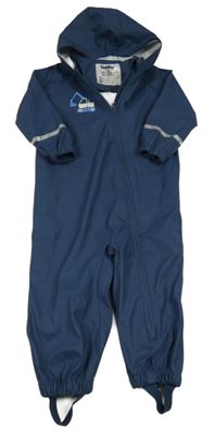 Tmavomodrá nepromokavá kombinéza s bagrem a kapucí Lupilu 