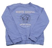 Fialová mikina s nápisem Sinsay