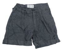 Šedé pruhované plátěné kraťasy H&M
