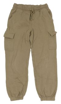 Hnědé cargo cuff tepláky H&M