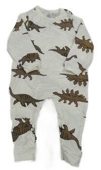 Bílý overal s dinosaury