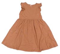 Oranžové bavlněné šaty s duhami H&M