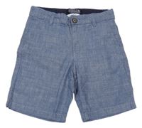 Modré plátěné chino kraťasy H&M