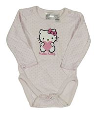 Bílé body s Kitty a růžovými srdíčky H&M