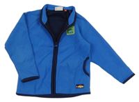 Modrá fleecová thermo propínací mikina s nášivkou zn. LEGO