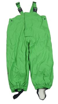 Zelené nepromokavé laclové podšité kalhoty impidimpi