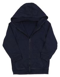 Tmavomodrá propínací mikina s kapucí George