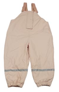 Světlerůžové nepromokavé laclové zateplené kalhoty George