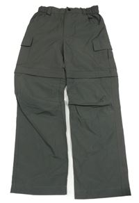 Tmavošedé cargo outdoorové kalhoty s odepínacími nohavicemi HS2H