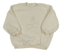 Smetanová oversize mikina s třešničkami George