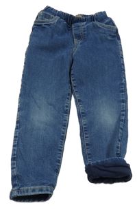 Modré podšité riflové džegíny REPUBLIC OF DENIM