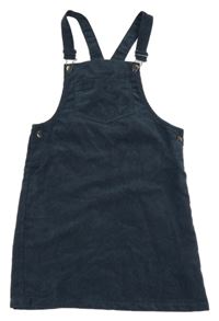 Tmavomodré manšestrové šaty s kapsou ZEEMAN