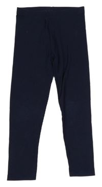 Tmavomodré žebrované legíny Tu