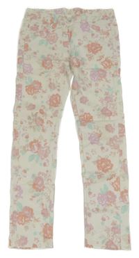 Smetanové riflové džegíny s růžemi C&A