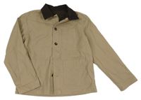 Béžová plátěná jarní bunda s límečkem St. Bernard