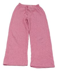 Růžové mačkané kalhoty 