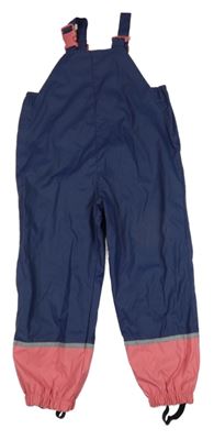 Tmavomodro-růžové nepromokavé laclové podšité kalhoty Kiki&Koko