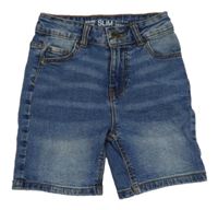 Modré slim riflové kraťasy Denim Co.