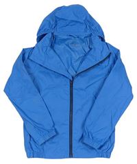 Modrá šusťáková bunda s kapucí TCM 