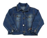 Tmavomodrá riflová bunda s formulí