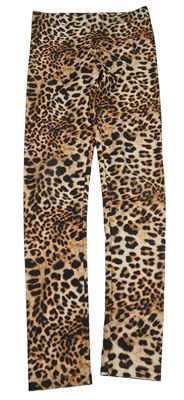 Hnědé sportovní legíny s leopardím vzorem H&M