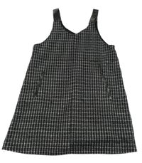 Černo-bílé třpytivé kostkované šaty Primark