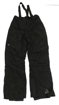 Černé šusťákové funkční oteplovačky s odepínacími kšandami Crivit