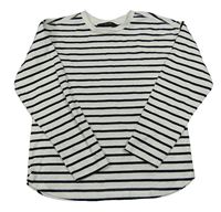 Bílo-černé pruhované mikinotriko George