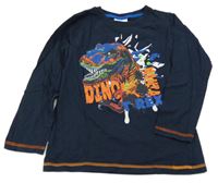 Tmavomodré triko s dinosaurem Topolino