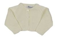 Smetanové vzorované svetrové bolerko