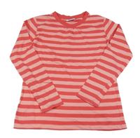 Červeno-růžové pruhované triko Yigga