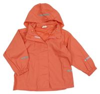 Korálová šusťáková nepromokavá bunda s kapucí Papagino