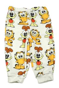 Smetanové tepláky s Garfieldem Shein