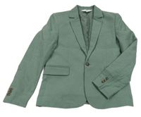 Khaki lněné slavnostní sako H&M