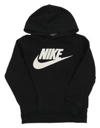 Černá mikina s logem a kapucí Nike