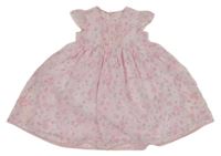 Světlerůžové květované šifonové šaty George