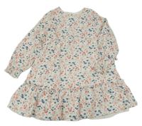 Bílé květované šaty