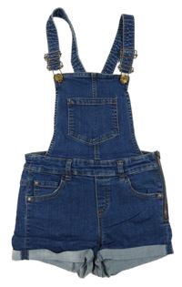 Tmavomodré riflové laclové kraťasy C&A