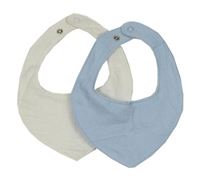 2x mušelínový šátek bílý + světlemodrý Dunnes