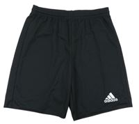 Černé sportovní funkční kraťasy s logem Adidas