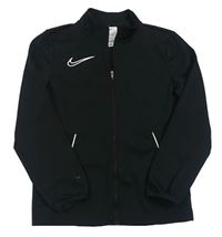 Černá sportovní funkční propínací mikina s logem Nike