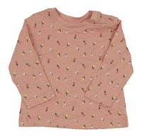 Růžové květované triko zn. Matalan