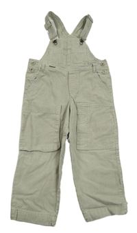 Světlešedé laclové manšestráky s kapsou 