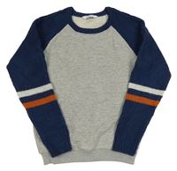 Šedá thermo mikina s pletenými rukávy M&S