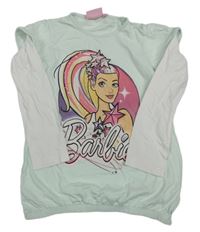 Světlezelené triko s Barbie 