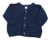 Tmavomodrý propínací svetr M&S