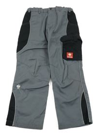 Šedo-černé plátěné outdoorové kalhoty Engelbert Strauss